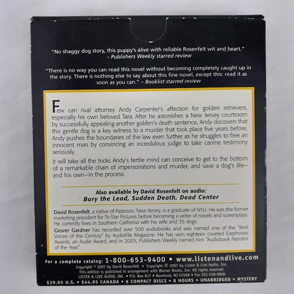 Audio book Play Dead by David Rosenfelt 2007  CD set - Picture 2 of 3